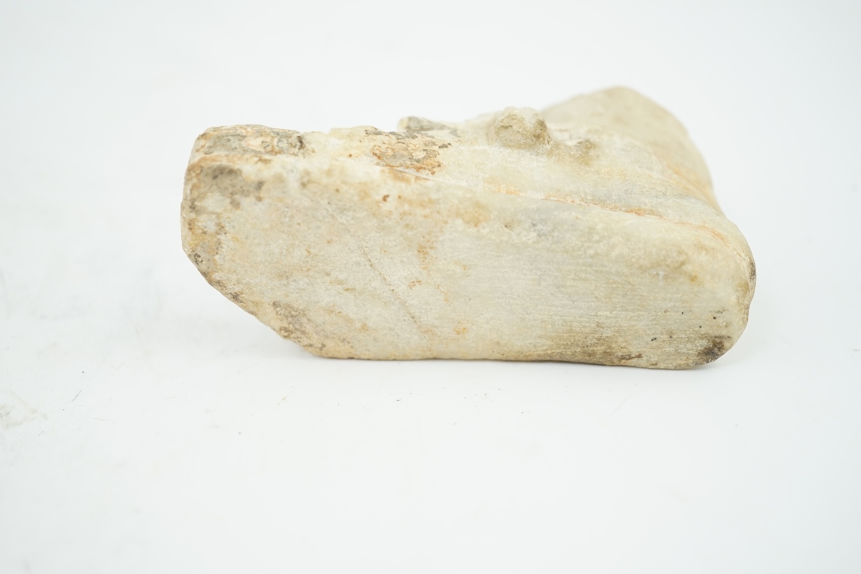 A Roman carved marble model of a sandalled foot